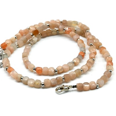 Бусы из Беломорита камень кубик гр.4мм, 45см, 11,8г