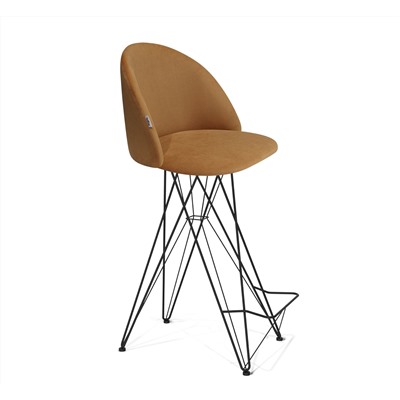 Стул барный SHT-ST35/S66
                        горчичный / черный муар