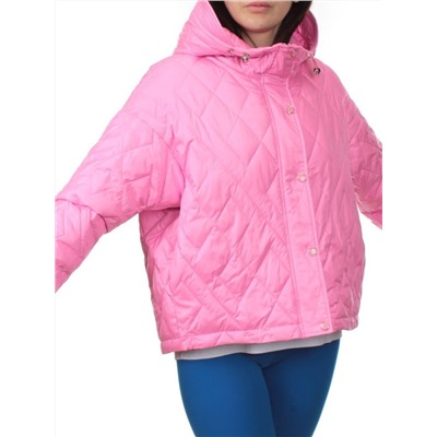 23-026 PINK Куртка оверсайз демисезонная женская (синтепон 100 гр.)