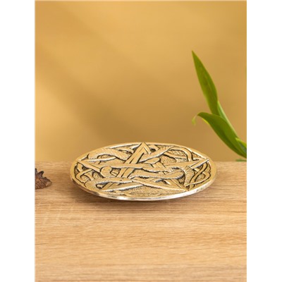 Подставка под благовония «Пентакль и Змеи», 10.5 см, алюминий