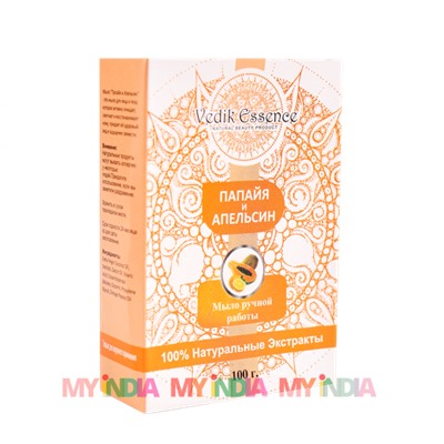Натуральное мыло с Папайей и Апельсином (100 г), произв. Vedik Essence