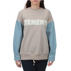 3266 GRAY/LT. BLUE Толстовка женская (95% хлопок, 5% спандекс)