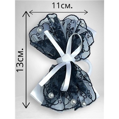 Бантик на эластичной резинке ажурный 1 шт Арт 207/3