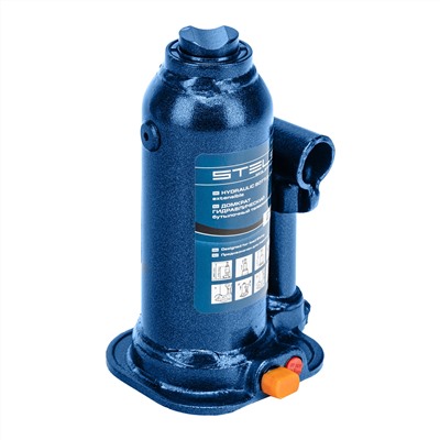 Домкрат гидравлический бутылочный телескопический, 2 т, подъем 170-380 мм Stels