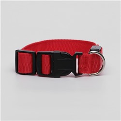 Ошейник с подсветкой размер S, ОШ 35-43 х 2,5 см, 3 режима свечения красный
