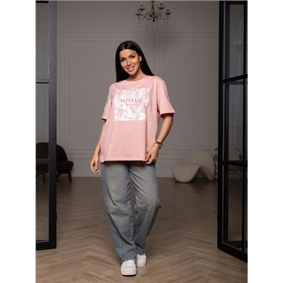 Женская футболка мод.1838/2 / Розовый