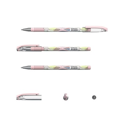 Ручка шариковая ErichKrause ColorTouch Stick Flora 0.7, цвет чернил синий