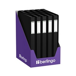 Папка с 40 вкладышами Berlingo "Soft Touch", 25мм, 700мкм, черная, с внутр. карманом