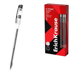 Ручка гелевая ErichKrause G-Point, узел 0.38 мм, чернила чёрные, длина линии письма 500 метров