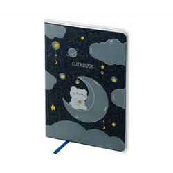 Записная книжка А5 80л., ЛАЙТ, кожзам, MESHU "Cutestar", съемная пластиковая обложка с дизайном, пантон, белила, блок в линию