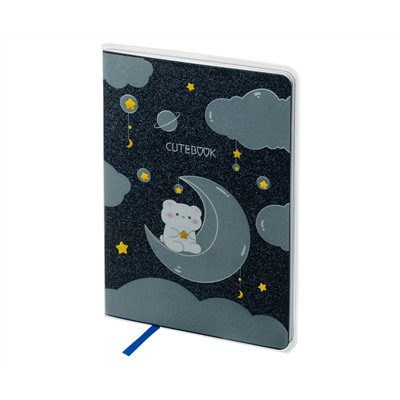 Записная книжка А5 80л., ЛАЙТ, кожзам, MESHU "Cutestar", съемная пластиковая обложка с дизайном, пантон, белила, блок в линию