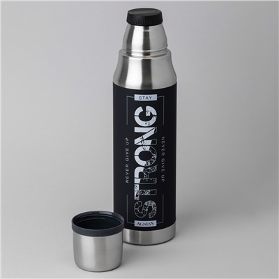 ТЕРМОС STAY STRONG 1000 МЛ, КОЛБА НЕРЖ.СТАЛЬ 18/10