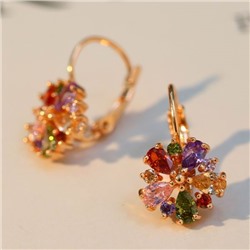 1G0026 Серьги с позолотой, 21х11х5мм