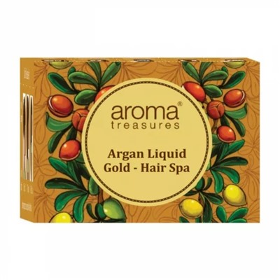 Спа-набор для волос (100 г), Argan Liquid Gold Hair Spa Kit, произв. Aroma Treasures