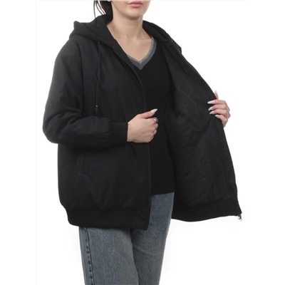 H24-83 BLACK Куртка демисезонная женская (100 гр. синтепон)
