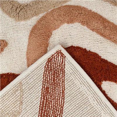 Коврик для ванной Flow терракотового цвета из коллекции Ethnic