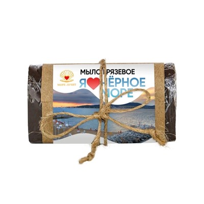 Мыло грязевое Я люблю Чёрное море сердце 100 г, «Море Лечит»
