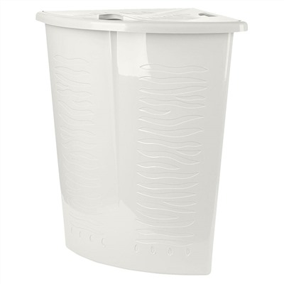 Корзина для белья Keeplex Regular с откидной крышкой угловая 40 л, 50×37×54 см KL170011048 белое облако
