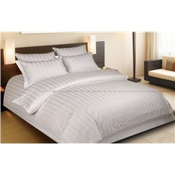 Простыня из страйп-сатина белый полоса 3х3