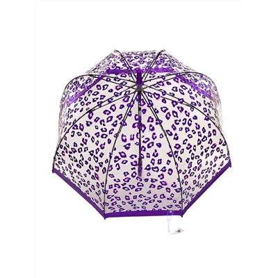 L042-4426 PurpleLeopard (Фиолетовый леопард) Зонт женский трость Fulton