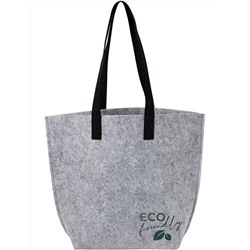 Сумка "Шоппер "ECO Friendly" с объёмным дном, фетр светло-серый, 38х32см