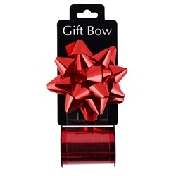 Набор для упаковки 2 предмета (бант 100мм, лента декоративная 10мм 10м) красный КОКОС 242671/12/Китай