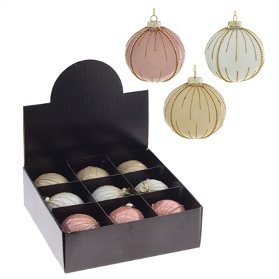 GAEM Набор из 9шт Украшение новогоднее "Шар", D 10 см, L33 W32 H10,5 см