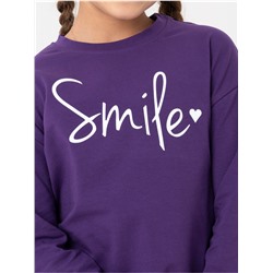 Лонгслив детский "Смайл" фиолет