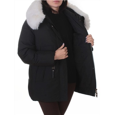 M-M02 BLACK Куртка зимняя женская (200 гр. холлофайбер)