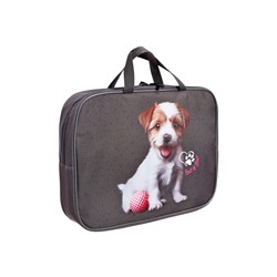 Папка с ручками текстильная А4, 350×270×80 мм, Stavia «Щенок»