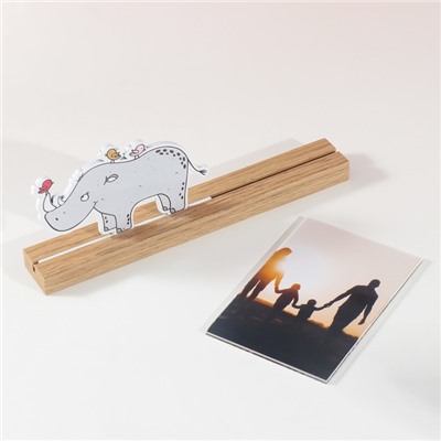 Фоторамка для фото 10×15 см «Носорог с птичками», 4×27.3×14 см