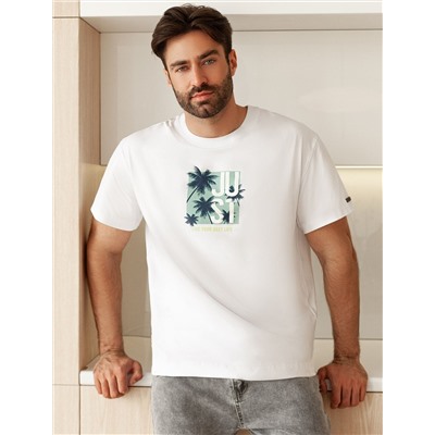 Свободная футболка  с авторским принтом