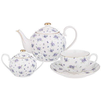 ЧАЙНЫЙ СЕРВИЗ LEFARD "SONNET IN BLUE" НА 6 ПЕР. 14 ПР. 1200/400/280 МЛ (КОР=4НАБ.)