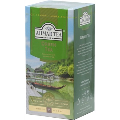 AHMAD TEA. Green tea карт.пачка, 25 пак.