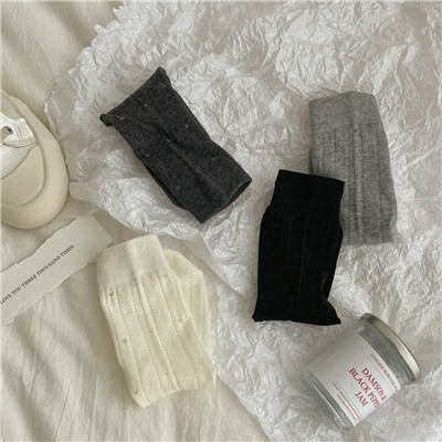 White colored silk summer spring thin knee socks