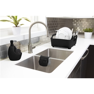 Диспенсер для мыла с подставкой для губки Joey, 590 мл, черный