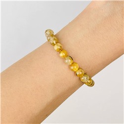 Радуга Самоцветов Браслет из Рутилового кварца с включением Титана