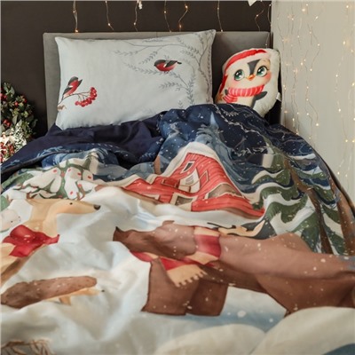 Постельное бельё «"Этель"» 1,5 Christmas night 143х215 см, 150х214 см, 50х70 см -1 шт, 100% хлопок, бязь