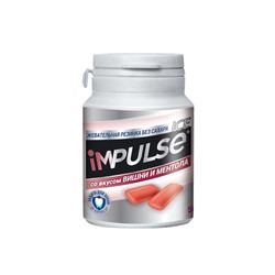 «Impulse ICE», жевательная резинка со вкусом вишни и ментола, 56 г (упаковка 6 шт)