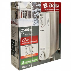 Обогреватель масляный D05-11 "DELTA", 2500 Вт, 11 секций