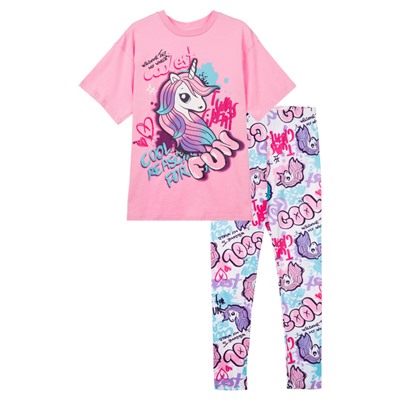 Комплект для девочки: футболка, леггинсы