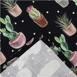 Полотенце Этель Succulents 40х73см, 100% хлопок, саржа 190 г/м2