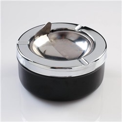 Пепельница для дома бездымная «Тофилд», для сигарет и стиков, 10.5×5 см, черная