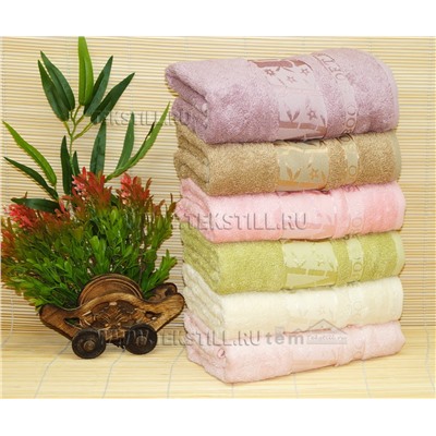 50x90 см. 6 шт/уп. Бамбуковые Лицевые Полотенца Bamboo Soft - Cestepe