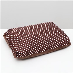 Лежанка «Милаш», 52×42×15, бязь, плюш, бежево-коричневая