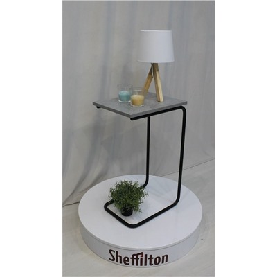 Столик придиванный SHT-CT9
                        бетон чикаго светлый / черный муар