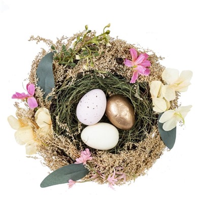 GAEM Изделие декоративное "Гнездо пасхальное", L16 W16 H5 см