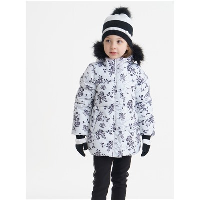 Комплект для девочки: шапка, перчатки