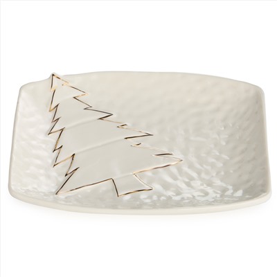 БЛЮДО СЕРВИРОВОЧНОЕ "НОВОГОДНЕЕ" 19,1*15,6*2,8 СМ