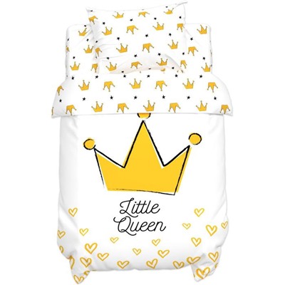 Постельное белье "Крошка Я" Little queen 112*147 см, 60*120+20 см, 40*60 см, 100% хлопок